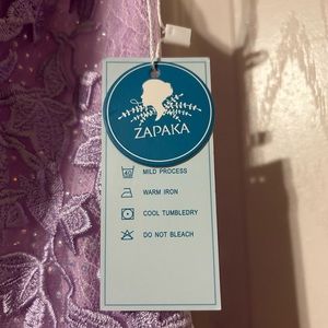 New Light purple mermaid long prom dress with appliqués.